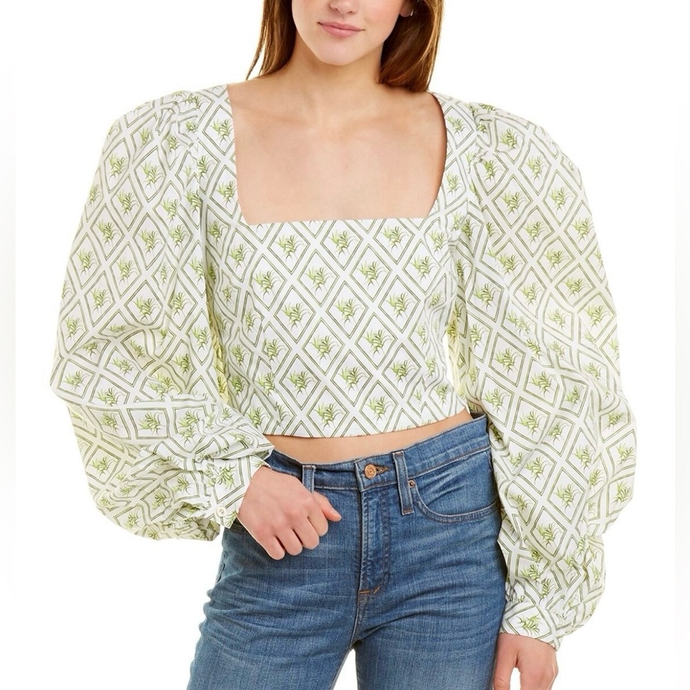 Caroline Constas Cropped Blouse